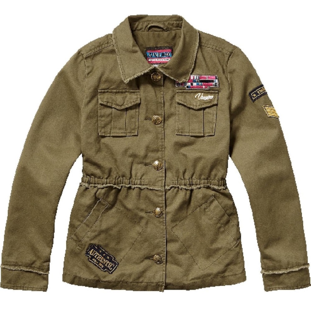 Vingino Girls Army Jacket with Patches.